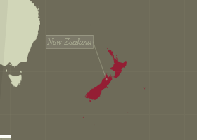 Map of New Zealand